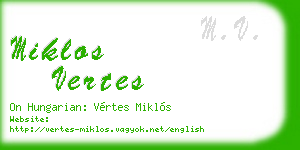 miklos vertes business card
